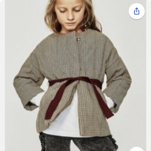 Zara Other - Zara Girls Quilted Wool Blend Coat in Size 9 NWT